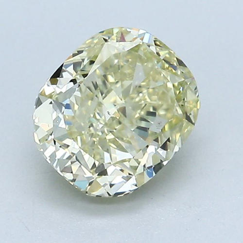 GIA Certified 1.88 ct. Fancy Yellow Cushion Cut Diamond - UNTREATED